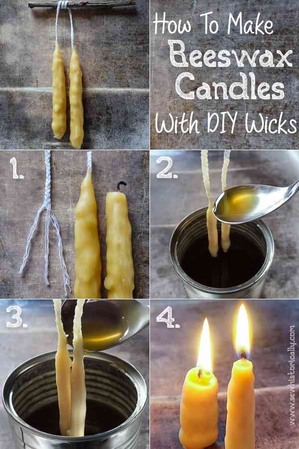 6 Ways How To Make Candles - DIY Beeswax Candles - Sew Historically